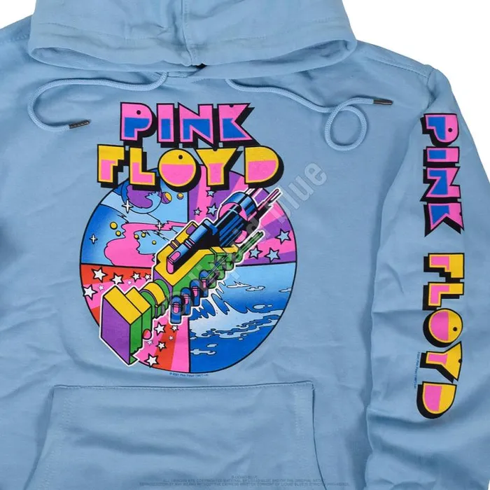 Liquid Blue Hoodie Men WYWH Mod Light Blue Sleeve Printed Hoodie