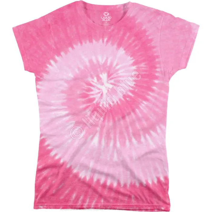 Liquid Blue Juniors Long Length Women Pink Spiral Unprinted Juniors Long Length TieDye TShirt Liquid Blue Juniors Long Length Women Pink Spiral Unprinted Juniors Long Length TieDye TShirt