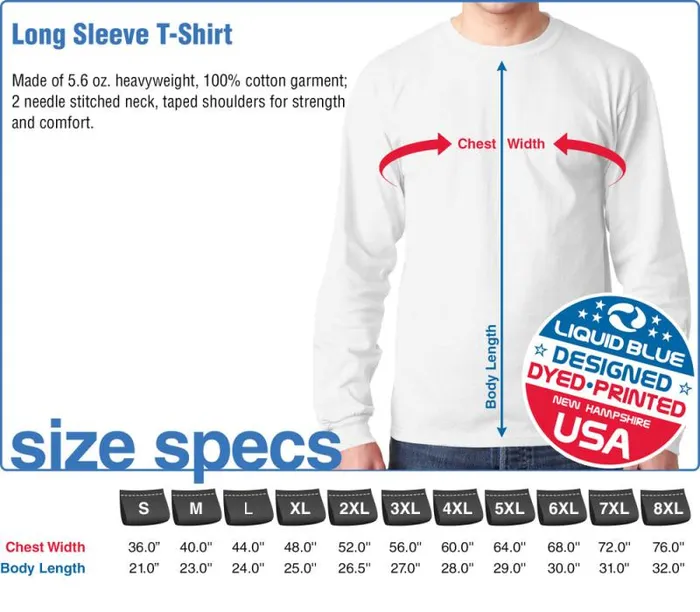 Liquid Blue Long Sleeve Men Bird Song Chest Long Sleeve TShirt
