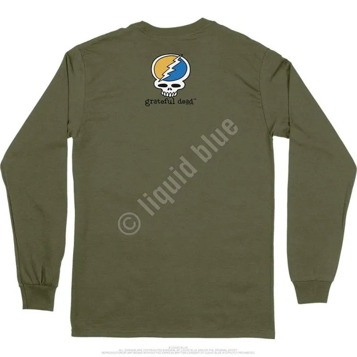 Liquid Blue Long Sleeve Men Guitar Dead Is Better Long Sleeve TShirt