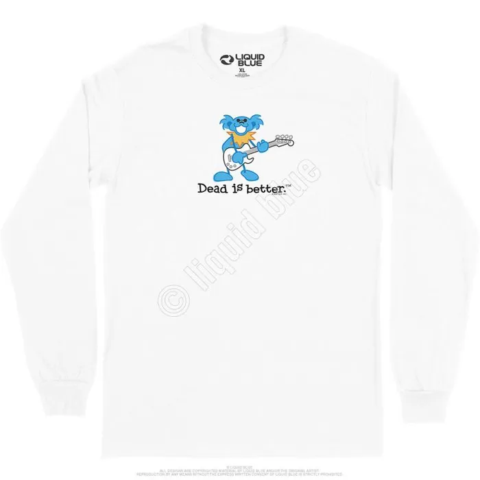 Liquid Blue Long Sleeve Men Guitar Dead Is Better Long Sleeve TShirt