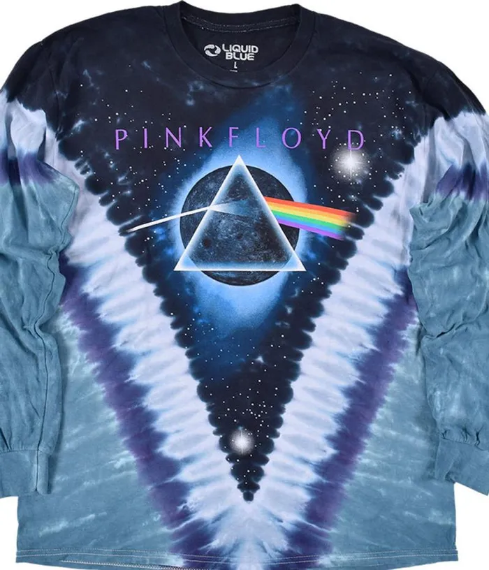 Liquid Blue Long Sleeve Men Pyramid V TieDye Long Sleeve TShirt