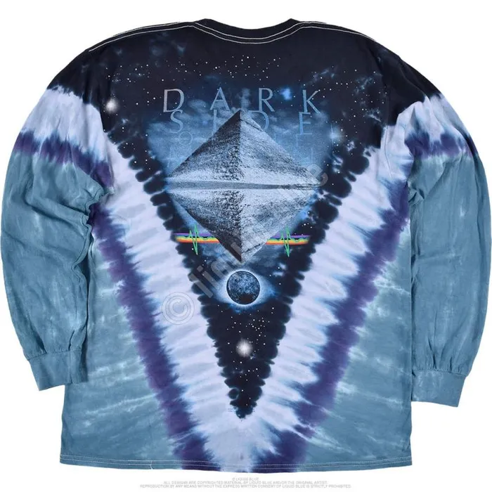 Liquid Blue Long Sleeve Men Pyramid V TieDye Long Sleeve TShirt