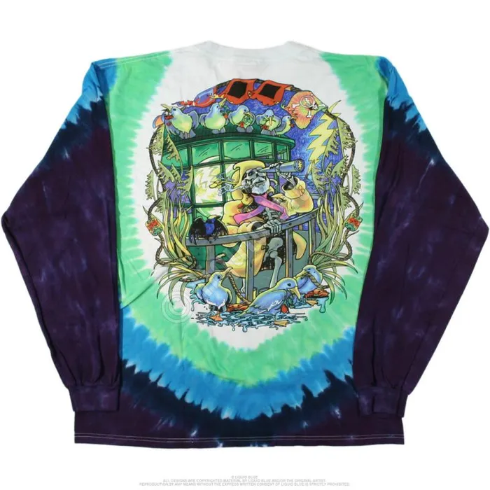 Liquid Blue Long Sleeve Men Watch Tower TieDye Long Sleeve TShirt