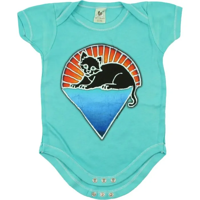 Liquid Blue Onesies Kids GD Steal Your Kitty Green Onesie