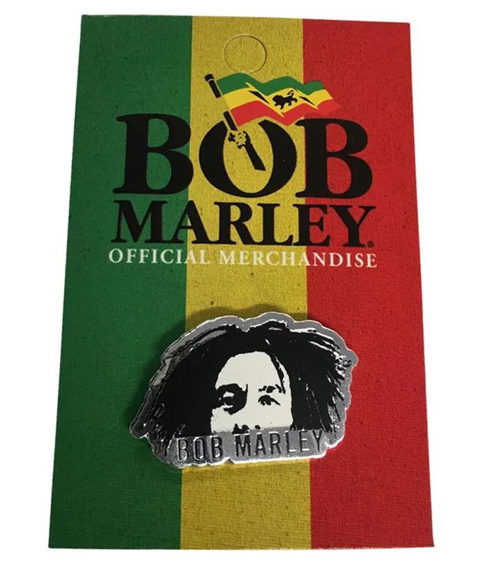 Liquid Blue Pins Accessories Marley Face Enamel Pin