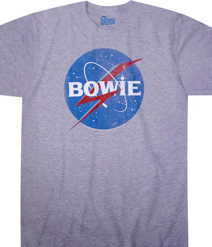 Liquid Blue PolyCotton TShirt Men Bowies In Space Heather PolyCotton TShirt