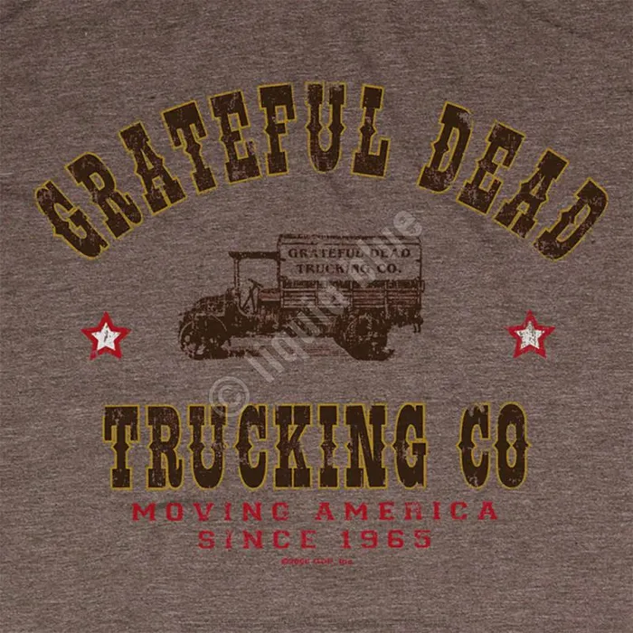 Liquid Blue PolyCotton TShirt Men GD Truckin Brown Poly Cotton TShirt