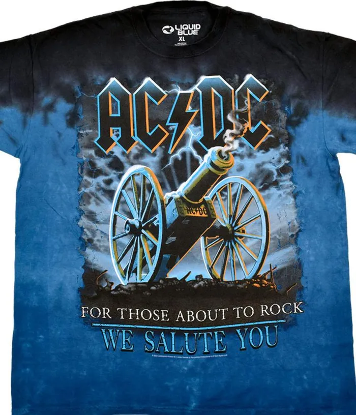 Liquid Blue TShirt Men 21 Gun Salute TieDye TShirt