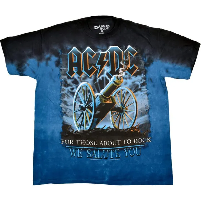 Liquid Blue TShirt Men 21 Gun Salute TieDye TShirt