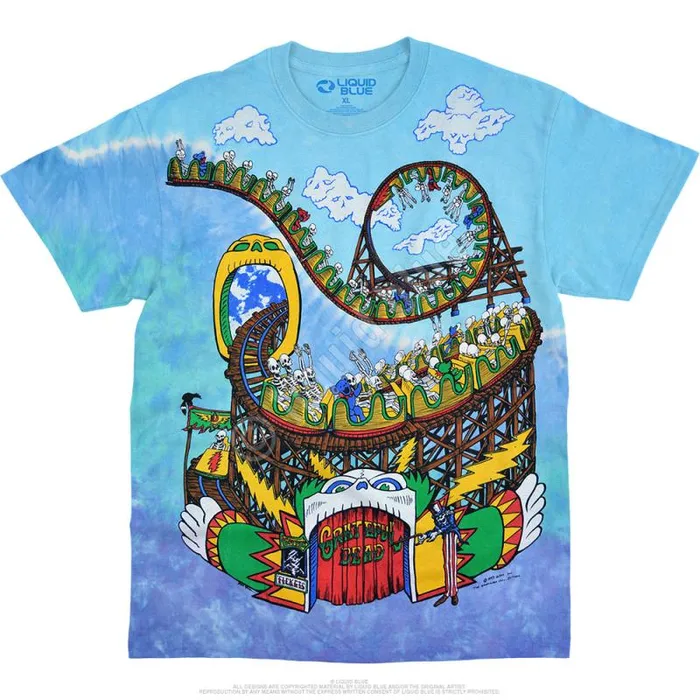 Liquid Blue TShirt Men Amusement Park TieDye TShirt