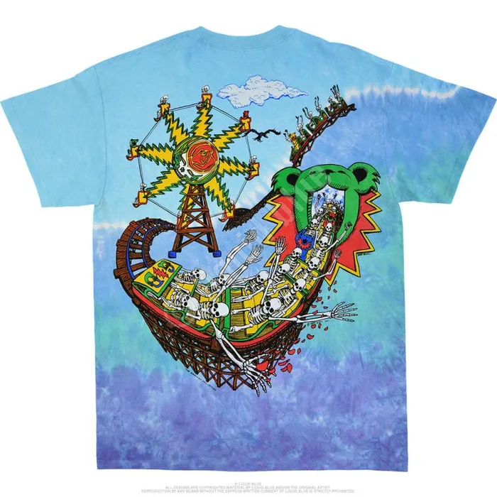 Liquid Blue TShirt Men Amusement Park TieDye TShirt
