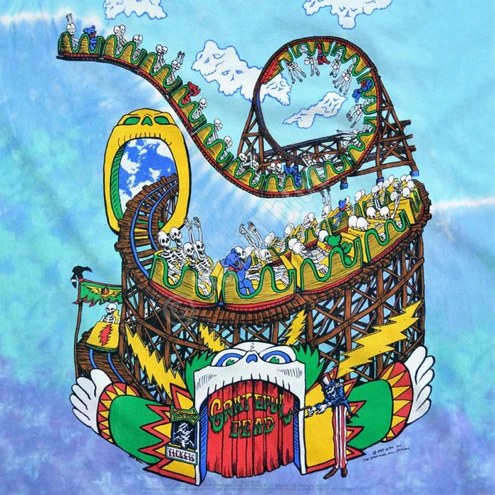 Liquid Blue TShirt Men Amusement Park TieDye TShirt