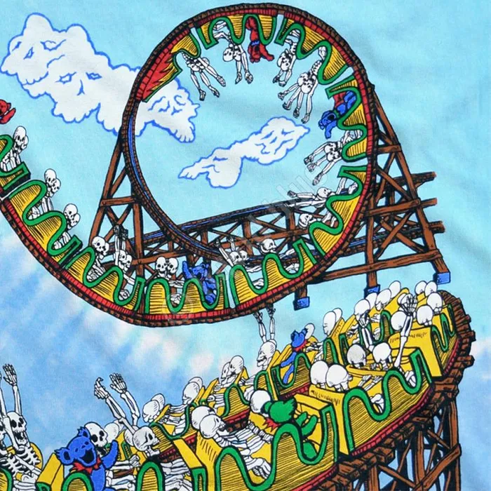 Liquid Blue TShirt Men Amusement Park TieDye TShirt