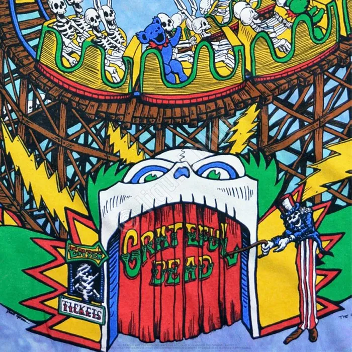 Liquid Blue TShirt Men Amusement Park TieDye TShirt