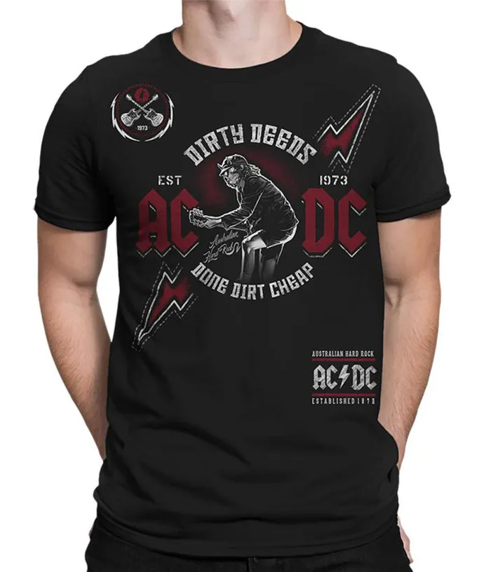 Liquid Blue TShirt Men Australian Hard Rock Black TShirt