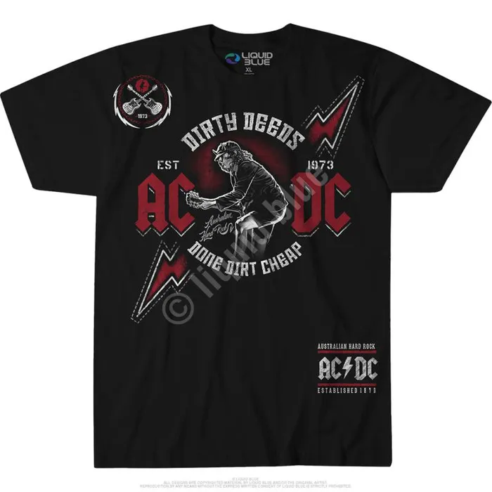 Liquid Blue TShirt Men Australian Hard Rock Black TShirt