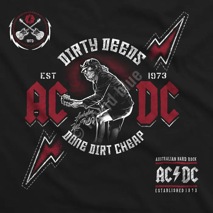 Liquid Blue TShirt Men Australian Hard Rock Black TShirt
