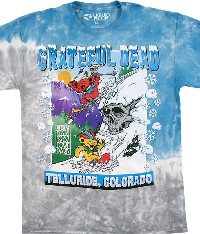 Liquid Blue TShirt Men Bear Mountain TieDye TShirt