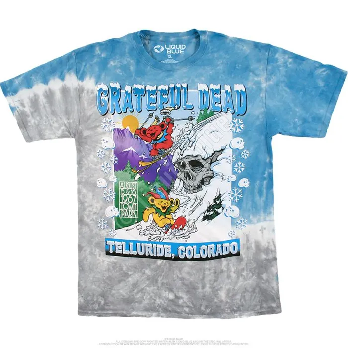 Liquid Blue TShirt Men Bear Mountain TieDye TShirt