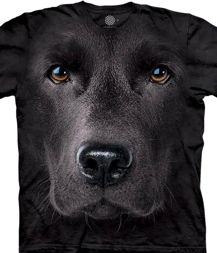 Liquid Blue TShirt Men Black Lab Face Classic Cotton TShirt