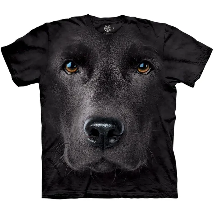 Liquid Blue TShirt Men Black Lab Face Classic Cotton TShirt