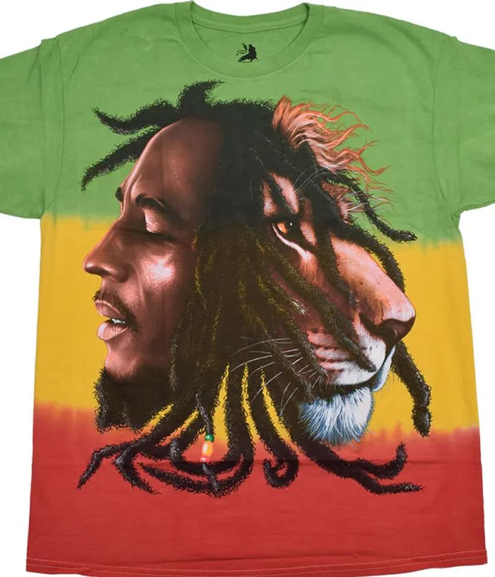 Liquid Blue TShirt Men Bob Marley Profiles TieDye TShirt