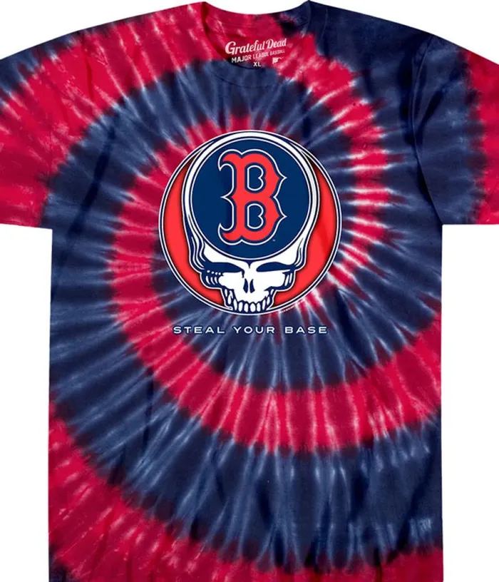 Liquid Blue TShirt Men Boston Red Sox Steal Your Base TieDye TShirt