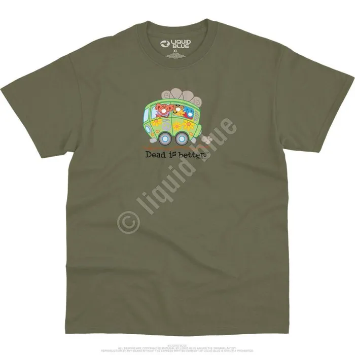 Liquid Blue TShirt Men Bus Dead Is Better TShirt
