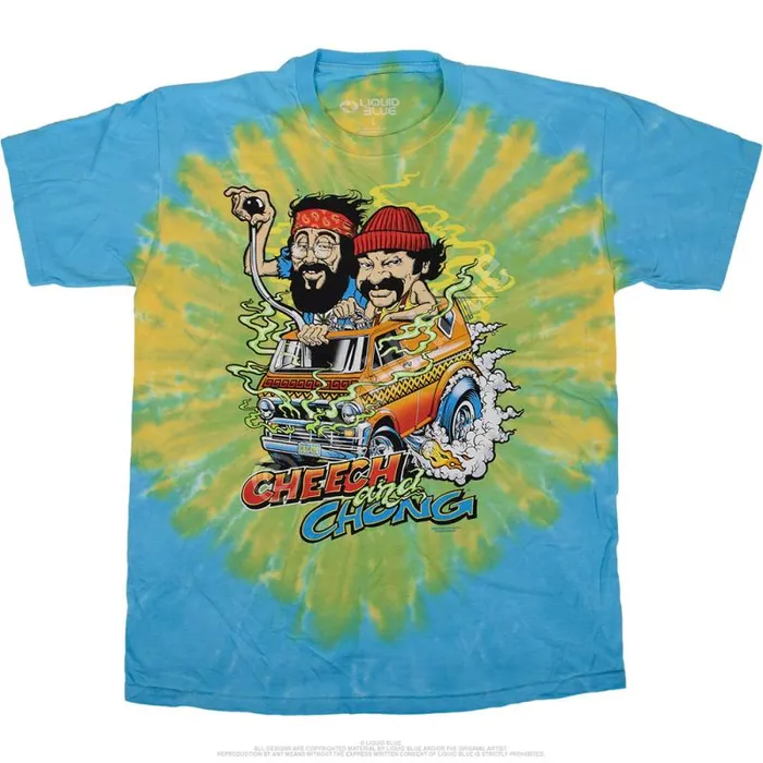 Liquid Blue TShirt Men CandC Hot Rod TieDye TShirt