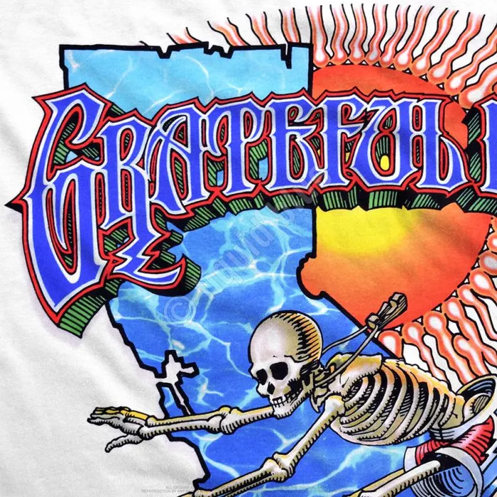 Liquid Blue TShirt Men California Surfer White TShirt