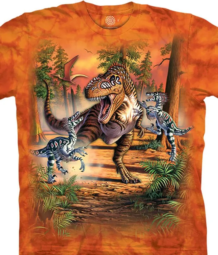Liquid Blue TShirt Men Dino Battle Classic Cotton TShirt