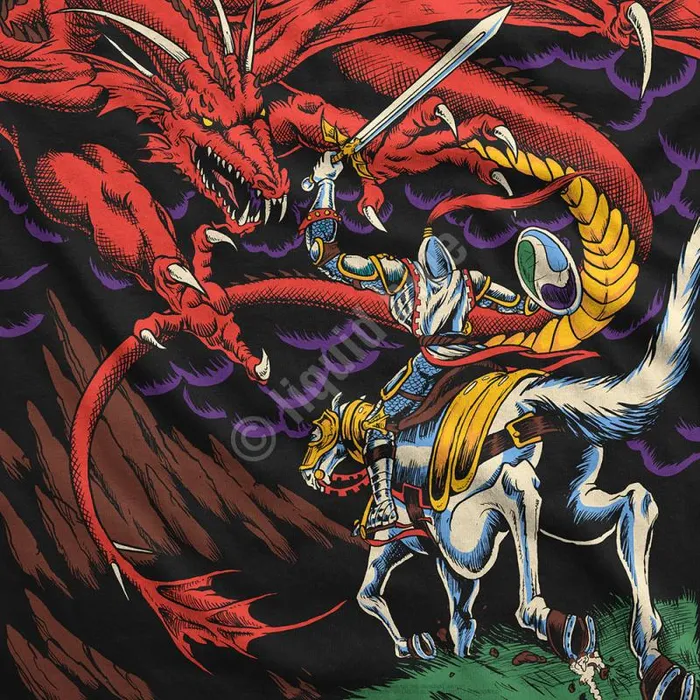 Liquid Blue TShirt Men Dragon Black TShirt