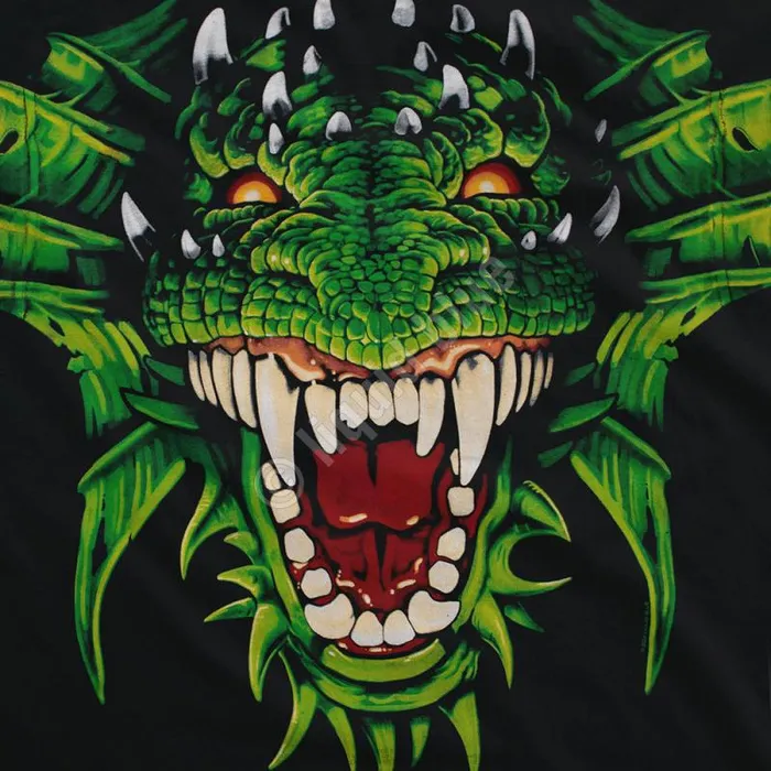 Liquid Blue TShirt Men Dragon Head Black TShirt