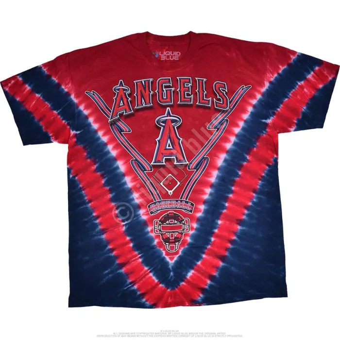 Liquid Blue TShirt Men Los Angeles Angels V TieDye TShirt