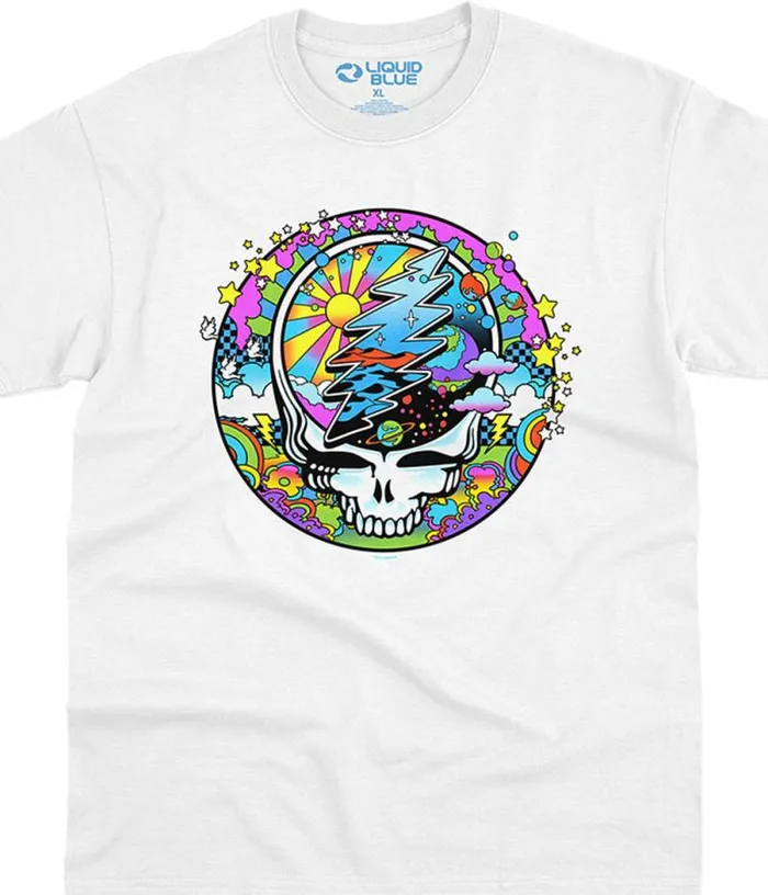 Liquid Blue TShirt Men Mod Max SYFace White TShirt