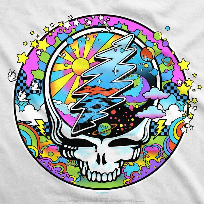 Liquid Blue TShirt Men Mod Max SYFace White TShirt