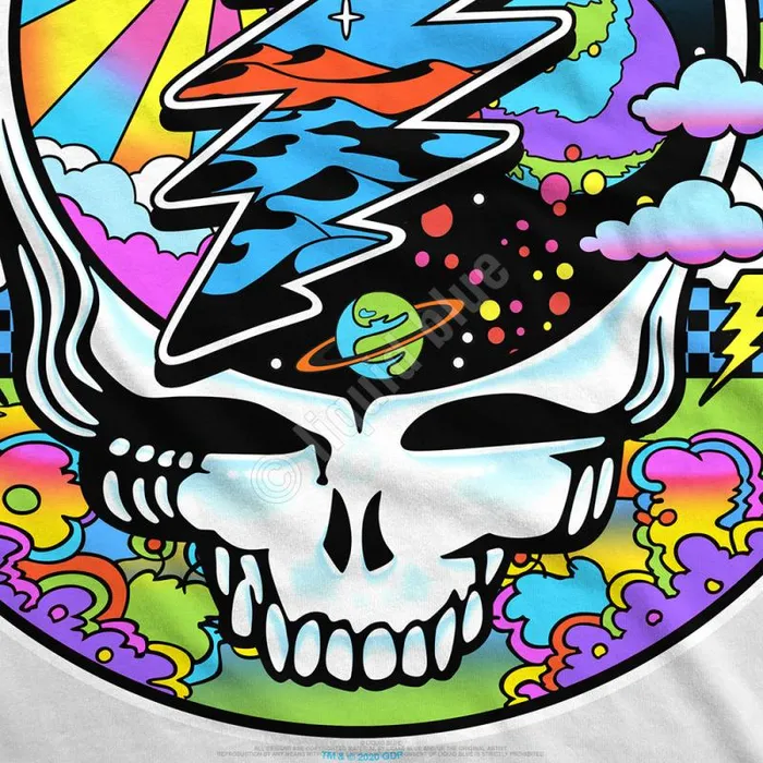 Liquid Blue TShirt Men Mod Max SYFace White TShirt