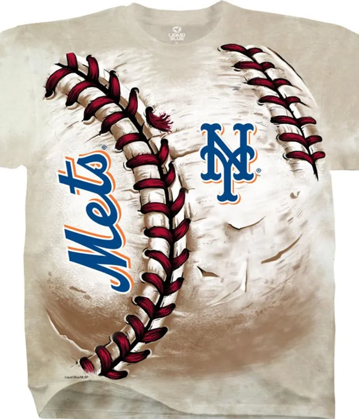 Liquid Blue TShirt Men New York Mets Hardball TieDye TShirt