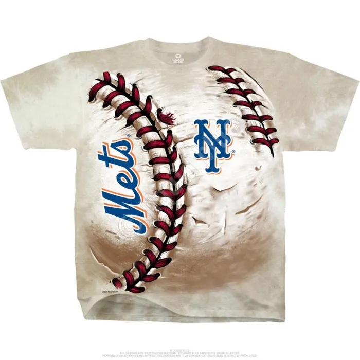 Liquid Blue TShirt Men New York Mets Hardball TieDye TShirt