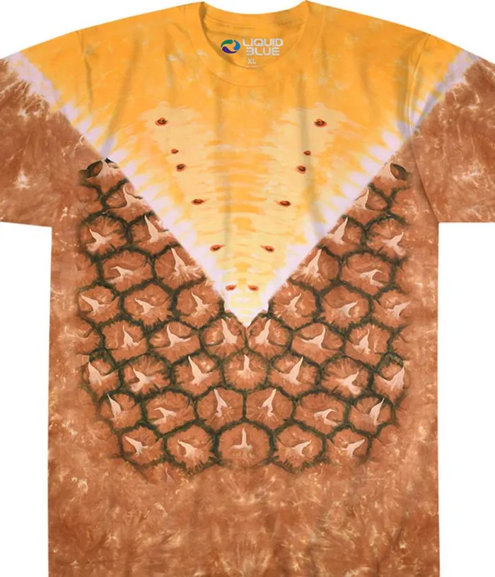 Liquid Blue TShirt Men Pineapple TieDye TShirt