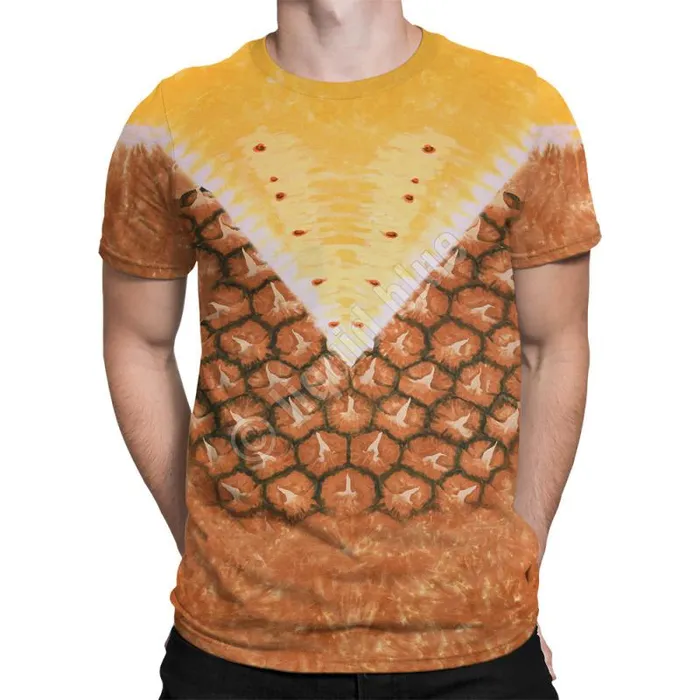 Liquid Blue TShirt Men Pineapple TieDye TShirt
