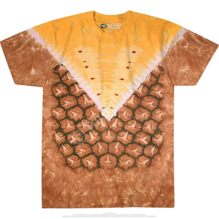 Liquid Blue TShirt Men Pineapple TieDye TShirt