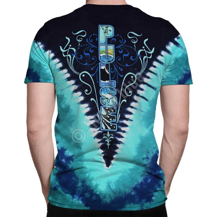 Liquid Blue TShirt Men Pulse V TieDye TShirt