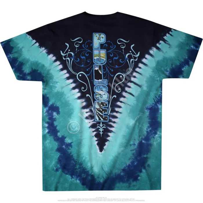Liquid Blue TShirt Men Pulse V TieDye TShirt