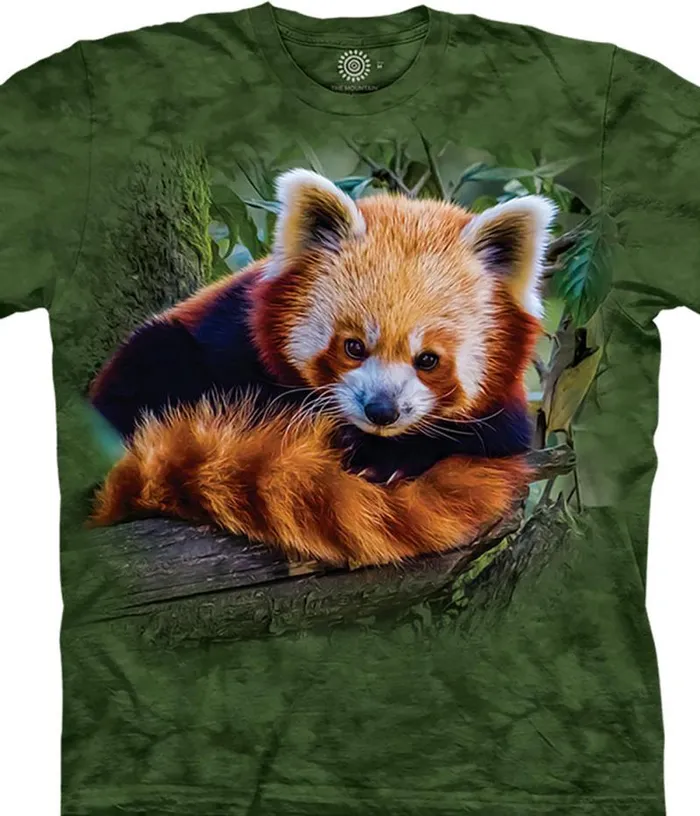Liquid Blue TShirt Men Red Panda Classic Cotton TShirt