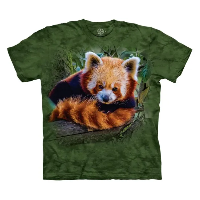 Liquid Blue TShirt Men Red Panda Classic Cotton TShirt