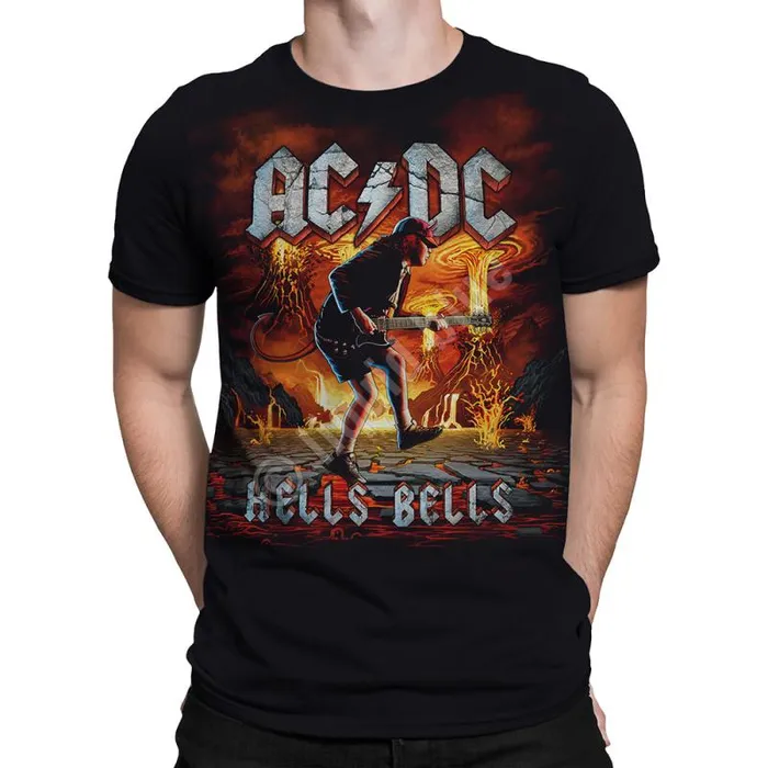 Liquid Blue TShirt Men Rock Eruption Black TShirt