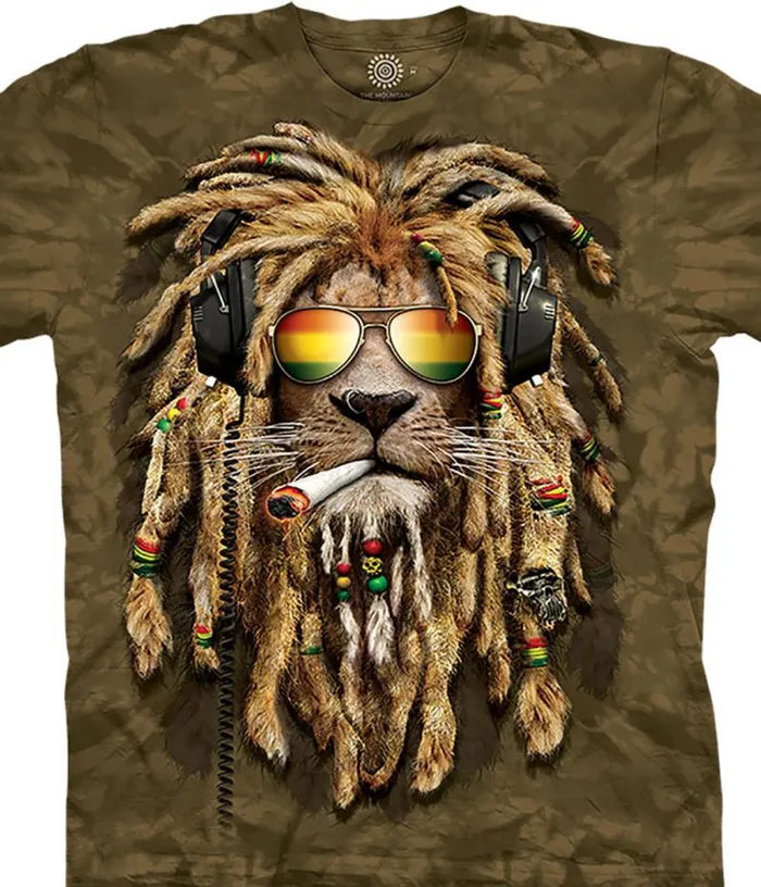 Liquid Blue TShirt Men Smokin Jahman Classic Cotton TShirt
