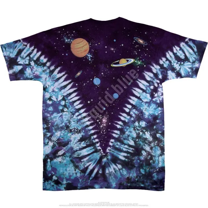 Liquid Blue TShirt Men Space Top TieDye TShirt